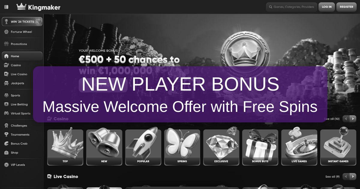 Kingmaker Casino - Official Online Casino UK