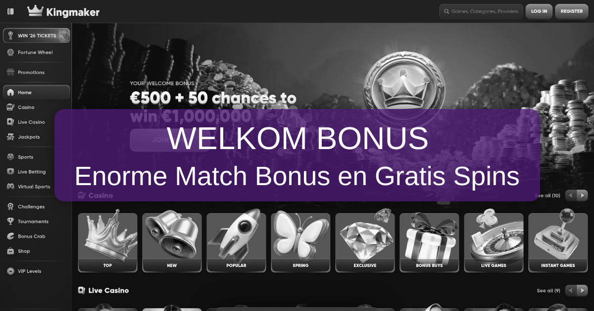 Kingmaker Casino - Officiële Online Casino voor Nederland